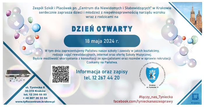 Plakat informujący o Dniu Otwartym